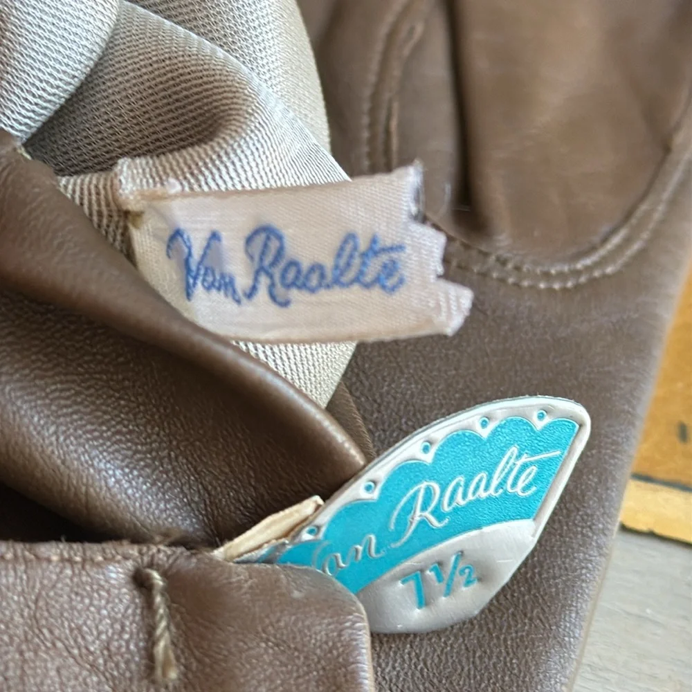 VNWT! Van Raalte Cabretta Table Cut Silk Lined Leather Gloves
